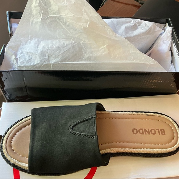 BLONDO women’s waterproof Emilia sandals size 7.5 black nubuck slides - Picture 6 of 11